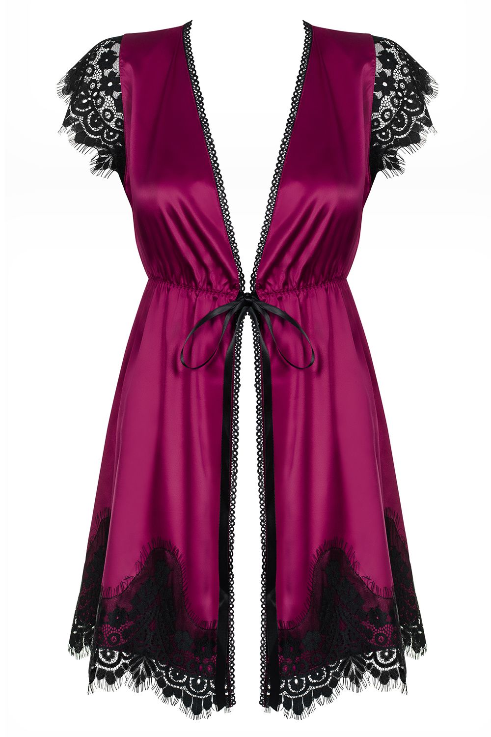 Peignoir Fuchsia - Morgenmantel mit String
