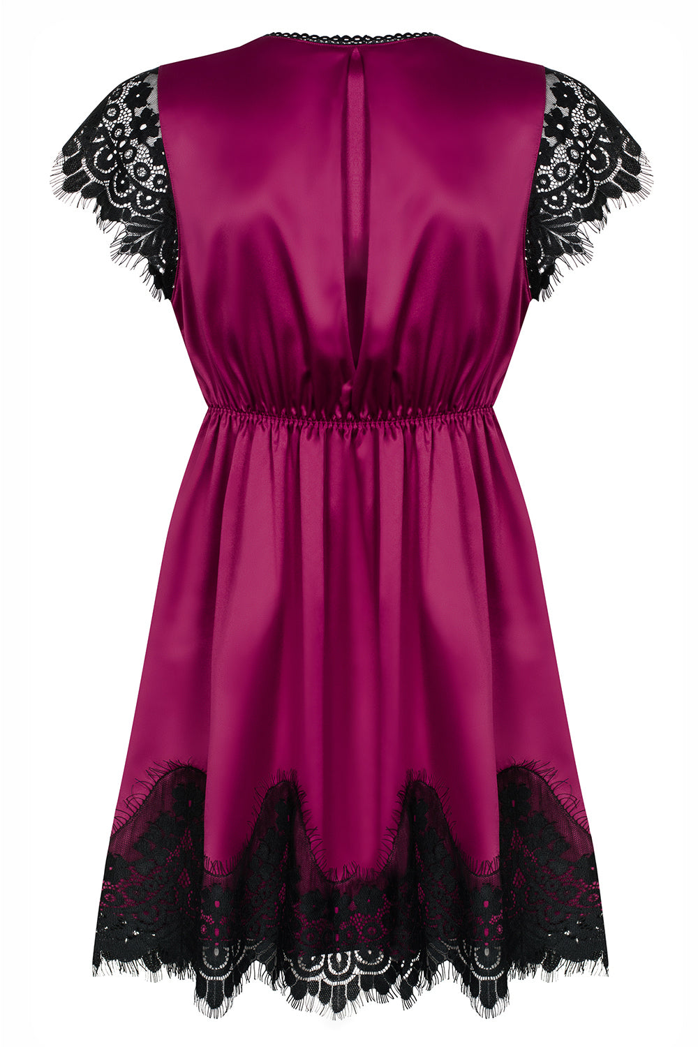 Peignoir Fuchsia - Morgenmantel mit String